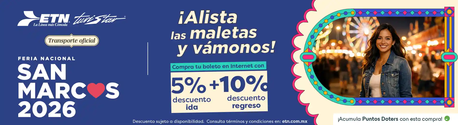 Viaja a la Feria de Nacional de San Marcos en Aguascalientes con ETN Turistar