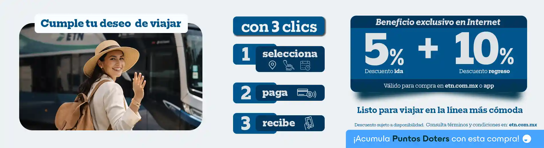 Viaja con 3 clics con ETN Turistar